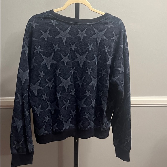 Kori Navy Star Knit Top Sz medium women’s sweater sweatshirt nwot #865 - Picture 5 of 8
